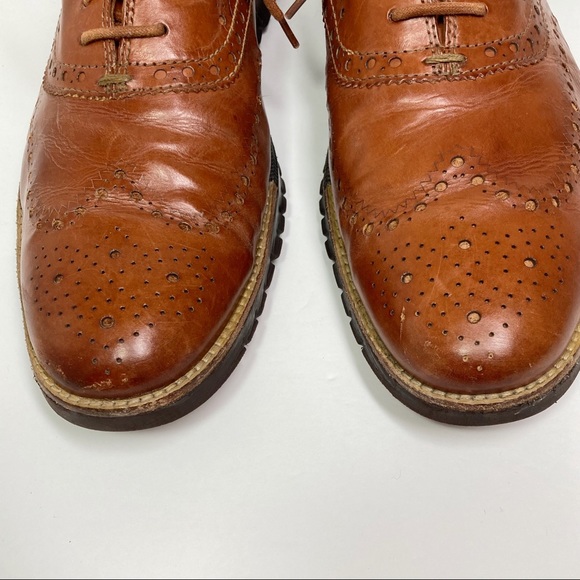 Cole Haan Zeroguard Wingtip Oxford British Tan Leather Java Sole Lace Up main image 7